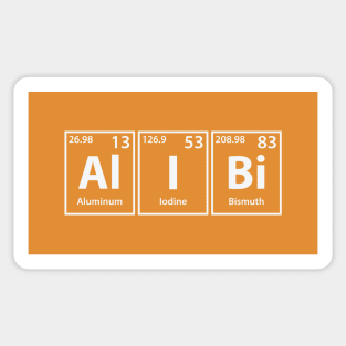 Alibi (Al-I-Bi) Periodic Elements Spelling Sticker